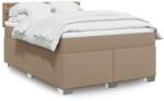 vidaXL cappuccino színű műbőr rugós ágy matraccal 140 x 200 cm (3286127)
