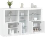 vidaXL fehér tálalószekrény LED-világítással 162 x 37 x 100 cm (3209170) - vidaxl