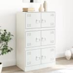 vidaXL fehér acél tálalószekrény 67 x 39 x 107 cm (841660)