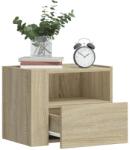 vidaXL 2 db sonoma tölgy színű fali éjjeliszekrény 45 x 30 x 35 cm (848316)
