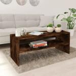 vidaXL füstös tölgy színű szerelt fa dohányzóasztal 100 x 40 x 40 cm (815255)