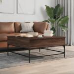 vidaXL barna tölgyszínű szerelt fa és fém dohányzóasztal 95x95x45 cm (3217068)