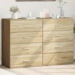 vidaXL 2 db sonoma tölgy színű szerelt fa tálalóasztal 60 x 39 x 80 cm (3276625) - vidaxl