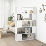 vidaXL magasfényű fehér szerelt fa térelválasztó könyvespolc (809203) - vidaxl