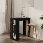vidaXL fekete szerelt fa bárasztal polccal 102 x 50 x 103, 5 cm (809459)