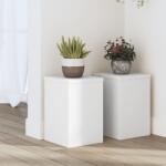 vidaXL 2 db fehér szerelt fa növénytartó állvány 20 x 20 x 30 cm (852897) - vidaxl