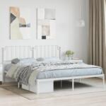 vidaXL fehér fém ágykeret fejtámlával 183 x 213 cm (373941)