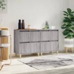 vidaXL 2 db szürke sonoma színű szerelt fa tálalószekrény 60x35x70 cm (3185757)