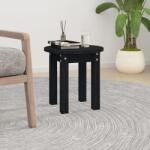 vidaXL fekete tömör fenyőfa dohányzóasztal Ø 35 x 35 cm (822341)