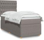 vidaXL tópszínű szövet rugós ágy matraccal 90 x 190 cm (3294222)