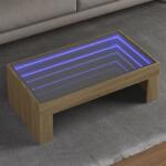 vidaXL sonoma tölgy végtelen hatású LED-es dohányzóasztal 90x50x30 cm (847618)