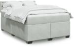 vidaXL világosszürke bársony rugós ágy matraccal 140x190 cm (3286318)