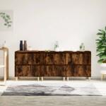 vidaXL 3 db füstös tölgy színű szerelt fa tálalószekrény 60x35x70 cm (3185772)