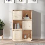 vidaXL tömör fenyőfa magasszekrény 74x35x117 cm (814364)