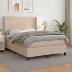 vidaXL cappuccino színű műbőr rugós ágy matraccal 140 x 190 cm (3132380)