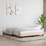 vidaXL krémszínű szövet ágykeret matrac nélkül 140 x 190 cm (346717)
