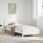 vidaXL fehér tömör fenyőfa ágy matrac nélkül 75 x 190 cm (855616)