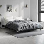 vidaXL fekete szerelt fa ágykeret 135 x 190 cm (832286)