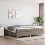 vidaXL tópszínű szövet rugós ágy matraccal 200 x 200 cm (3144550)