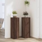 vidaXL 2 db barna tölgy szerelt fa növénytartó állvány 25 x 25 x 80 cm (852948)