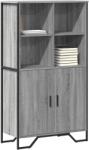 vidaXL szürke sonoma színű szerelt fa magasszekrény 79, 5x35, 5x137, 5 cm (3295310) - vidaxl