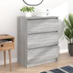 vidaXL szürke sonoma színű szerelt fa tálalószekrény 60 x 35 x 76 cm (815511)