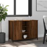 vidaXL barna tölgy színű szerelt fa tálalószekrény 100 x 35 x 70 cm (835518)