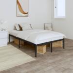 vidaXL fekete fém ágykeret 135 x 190 cm (350845)