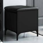 vidaXL fekete szerelt fa tárolópad 42 x 42 x 45 cm (835132)