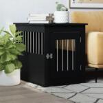 vidaXL fekete szerelt fa kutyaketrec 55 x 75 x 65 cm (838317)
