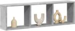 vidaXL betonszürke szerelt fa faliszekrény 100 x 16 x 30 cm (854871) - vidaxl