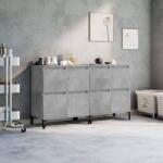 vidaXL 2 db betonszürke szerelt fa tálalószekrény 60 x 35 x 70 cm (3185763) - vidaxl