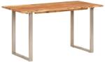 vidaXL tömör akácfa étkezőasztal 140 x 70 x 76 cm (286478)