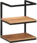 vidaXL tömör akácfa és vas fali polc 40 x 30 x 50 cm (372749) - vidaxl