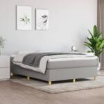 vidaXL világosszürke szövet ágykeret matrac nélkül 140 x 190 cm (3120953)