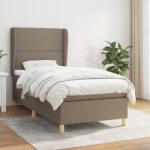 vidaXL tópszínű szövet rugós ágy matraccal 90 x 200 cm (3128417)