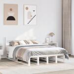 vidaXL fehér tömör fenyőfa ágy matrac nélkül 150 x 200 cm (3302298)