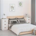 vidaXL 2 db fehér tömör fenyőfa éjjeliszekrény 40 x 40 x 75 cm (818338)