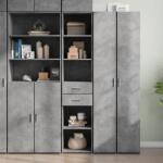 vidaXL betonszürke szerelt fa magasszekrény 40x42, 5x185 cm (3281444)