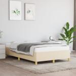 vidaXL krémszínű szövet ágykeret matrac nélkül 120x200 cm (347154)