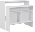 vidaXL fehér bárasztal 2 asztallappal 130 x 40 x 120 cm (280217) - vidaxl