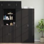 vidaXL fekete szerelt fa vékony tárolószekrény 30 x 42, 5 x 225 cm (3281260)