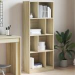 vidaXL sonoma tölgy színű szerelt fa könyvszekrény 57 x 28, 5 x 141 cm (847998)