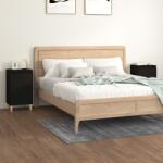 vidaXL 2 db fekete szerelt fa éjjeliszekrény 40x35x70 cm (819631)