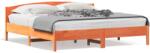 vidaXL viaszbarna tömör fenyőfa ágy matrac nélkül 180 x 200 cm (3216193)