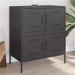 vidaXL fekete acél tálalószekrény 68 x 39 x 79 cm (842952)