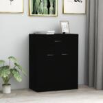 vidaXL fekete szerelt fa tálalószekrény 60 x 30 x 75 cm (800712)