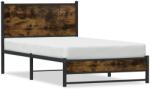 vidaXL füstös tölgy színű fém ágykeret matrac nélkül 100 x 190 cm (4007826)