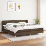 vidaXL sötétbarna szövet rugós ágy matraccal 200 x 200 cm (3127152)