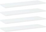 vidaXL 4 db fehér szerelt fa könyvespolc 60 x 20 x 1, 5 cm (805218)